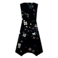 thumbnail image 5 of YDKZYMD Summer Casual Dresses for Women Floral Flowers Wedding Maxi Beach Boho Tank Dresses Hem Sundress Petite Sleeveless Midi Dress with Pockets Dark Gray M, 5 of 5