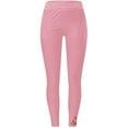 thumbnail image 4 of WREESH Women's Soft Comfort Leggings Athletic Pants Mid-Waist Yoga Pants Casual Running Leggings Pink, 4 of 5
