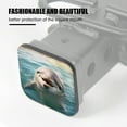 thumbnail image 3 of Hitch Cover Fits For 2-Inch Hitch,Smiling Dolphin With Open Mouth In The Waterrubber Trailer Hitch Cover Tube Plug Insert,Car Exterior Accessories, Receiver Tube Hitch Plug, 3 of 6