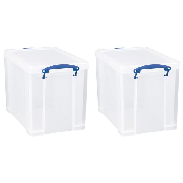 Really Useful Box Contenant de Rangement 19 L avec Couvercle et Poignées à Loquet à Pince (Lot de 2)