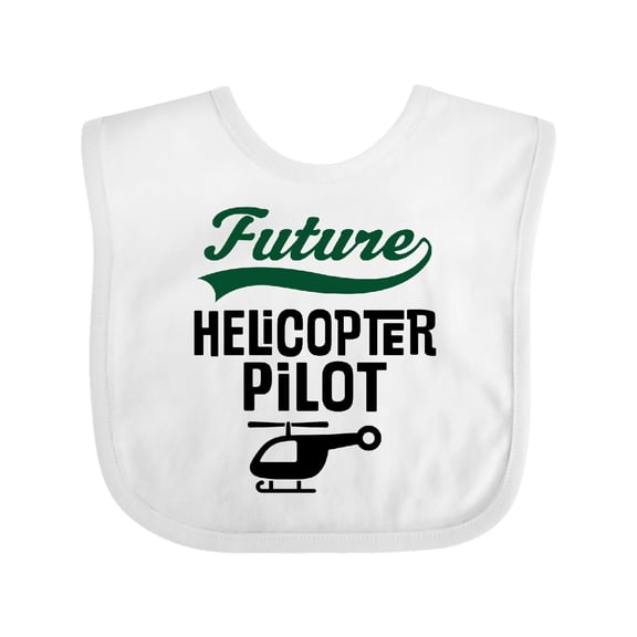 Inktastic Future Helicopter Pilot Boys or Girls Baby Bib