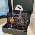 thumbnail image 3 of Women Handbag Leopards Print Shoulder Bag Top Handle Bag Casual Crossbody Bag Canvas Messengers Bag Commuting Bag, 3 of 20