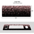 thumbnail image 4 of Rose Gold Glitter Black Gaming Mouse Pad Large XL Long Extended Pads Big Mousepad Keyboard Mouse Mat Desk Pad Home Office Decor Accessories for Computer Pc Laptop, 4 of 6