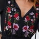 thumbnail image 4 of Vestido Vestido largo informal de gasa con cuello en V para mujer, traje diario de retales de malla con cintura elástica Ygjytge Negro T S para Mujer, 4 of 7