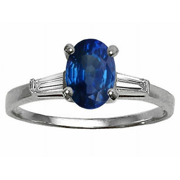 Tommaso Design� Genuine Sapphire Engagement Ring