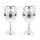thumbnail image 1 of 2 copas pequeñas de aleación para vino blanco con diseño de flores para fiestas., 1 of 5