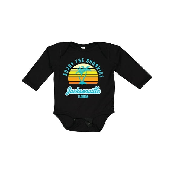 Inktastic Summer Enjoy the Sunshine Jacksonville Florida in Blue Boys or Girls Long Sleeve Baby Bodysuit