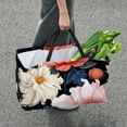 thumbnail image 7 of Fragmented Flowers Large Foldable Oxford Cloth Shopping Bag Storage Basket, 7 of 7
