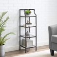 thumbnail image 5 of Crosley Furniture Aimee Short Glass Etagere, Oil Rubbed Bronze, 5 of 5