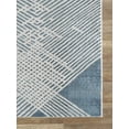 thumbnail image 3 of Abani Vista Collection Modern 7'9" x 10'2" Blue Beige Diagonal Lines Area Rug, 3 of 5