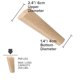 thumbnail image 2 of Patas de madera oblicuas para muebles de 5 pulgadas, patas de mesa redondas de madera natural de 4 piezas La Vane con tornillos y protector de piso para muebles de bricolaje, sofá, sillón, cama, sill, 2 of 5