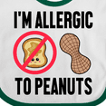 thumbnail image 4 of Inktastic Im Allergic to Peanuts Food Allergy Awareness Boys or Girls Baby Bib, 4 of 4