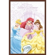 Disney Princess - Glitter and Glamour Wall Poster, 22.375" x 34", Framed