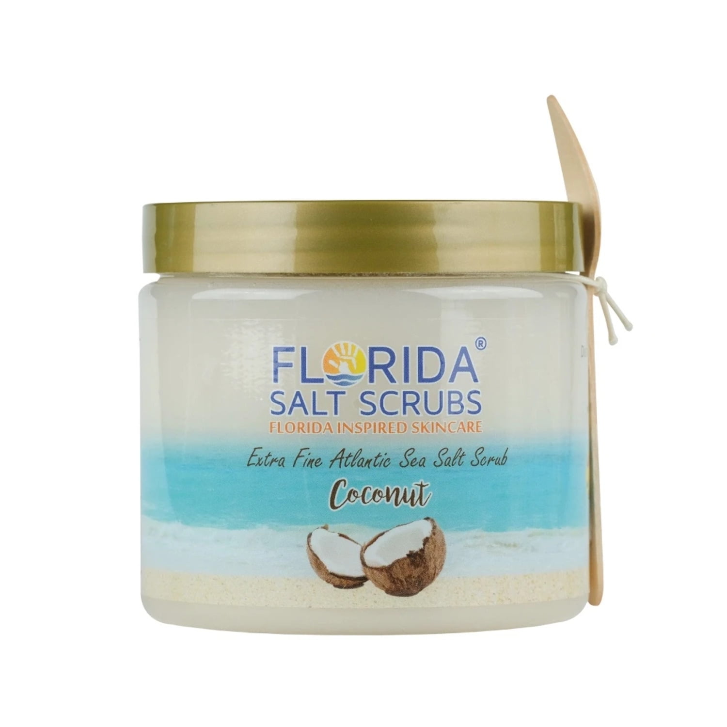 Florida Glow Original Salt Scrub, Exfoliating Body Scrub with Marine Algae & Coconut Oil, 3.3oz