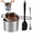 Silver & Black - 1.5+0.6QT, variant on FUYGRCJ 2 Pack Double Boiler Pot Set, 2.54QT + 1.8QT Stainless Steel Chocolate Melting Pot, Heavy Duty Temperature Resistant Candle Wax Melting Boiler, for Melting Chocolate Candy Candle Soap Wax