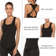 thumbnail image 5 of Women's Yoga Tops Loose Fit Workout Tank Tops for Women Backless Sleeveless Open Back Muscle Tank, 5 of 7