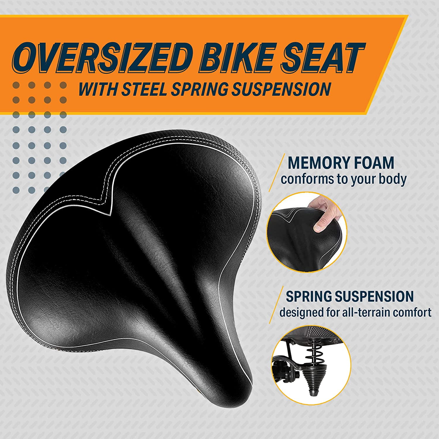 Bikeroo Oversized Comfort Cycle Seat Extra Wide Cushioned Cover Compatible with Peloton Exercise or Road Bikes Walmart