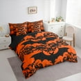 thumbnail image 3 of Manfei Cartoon Bat Animal Bedding Comforter Set 7 Pieces for Kid, Western Damask Flower Full Bedding Set, Vintage Bohemian Reversible Fitted Sheet Flat Sheet, Breathable Home Decor, 3 of 7
