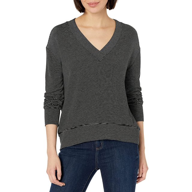 Women's Supersoft Terry Long-Sleeve Deep V-Neck Shirt