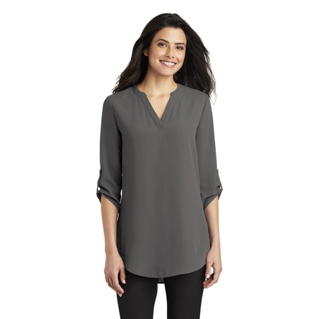 Port Authority Blouse Tunique à Manches 3/4 pour Femmes