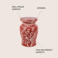 thumbnail image 6 of JONATHAN Y Cherry Blossom 17.75" Ceramic Garden Stool, Red/White, 6 of 8