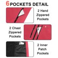 thumbnail image 5 of Women's Lightweight Fleece Softshell Vest Windproof Sleeveless Jacket Outerwear with Zipper Pockets Red XXL, 5 of 8