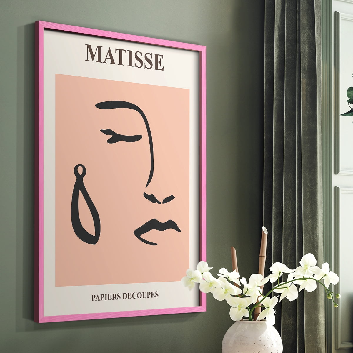 Matisse CXXXVIII Framed Print in Pink Solid Wood 8 x 10 Framed Print