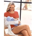 thumbnail image 4 of Oudiya Women Maternity Tops Short Sleeve Nursing Shirts Double Layer Breastfeeding Blouse Pregnancy Clothes S-XXL, 4 of 6