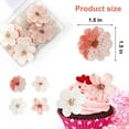 thumbnail image 2 of 50Pcs Edible Flowers Cake Decorations, Edible Double Cherry Blossom Cake Decorations Wafer Paper Flower Cupcake Toppers for Wedding Birthday Party, 2 of 7