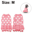 thumbnail image 2 of Suéter con forma de corazón para perro, suéteres cálidos para perros, chaleco de punto, jersey de cuello alto, abrigo para perros pequeños y medianos, color rosa M, 2 of 5