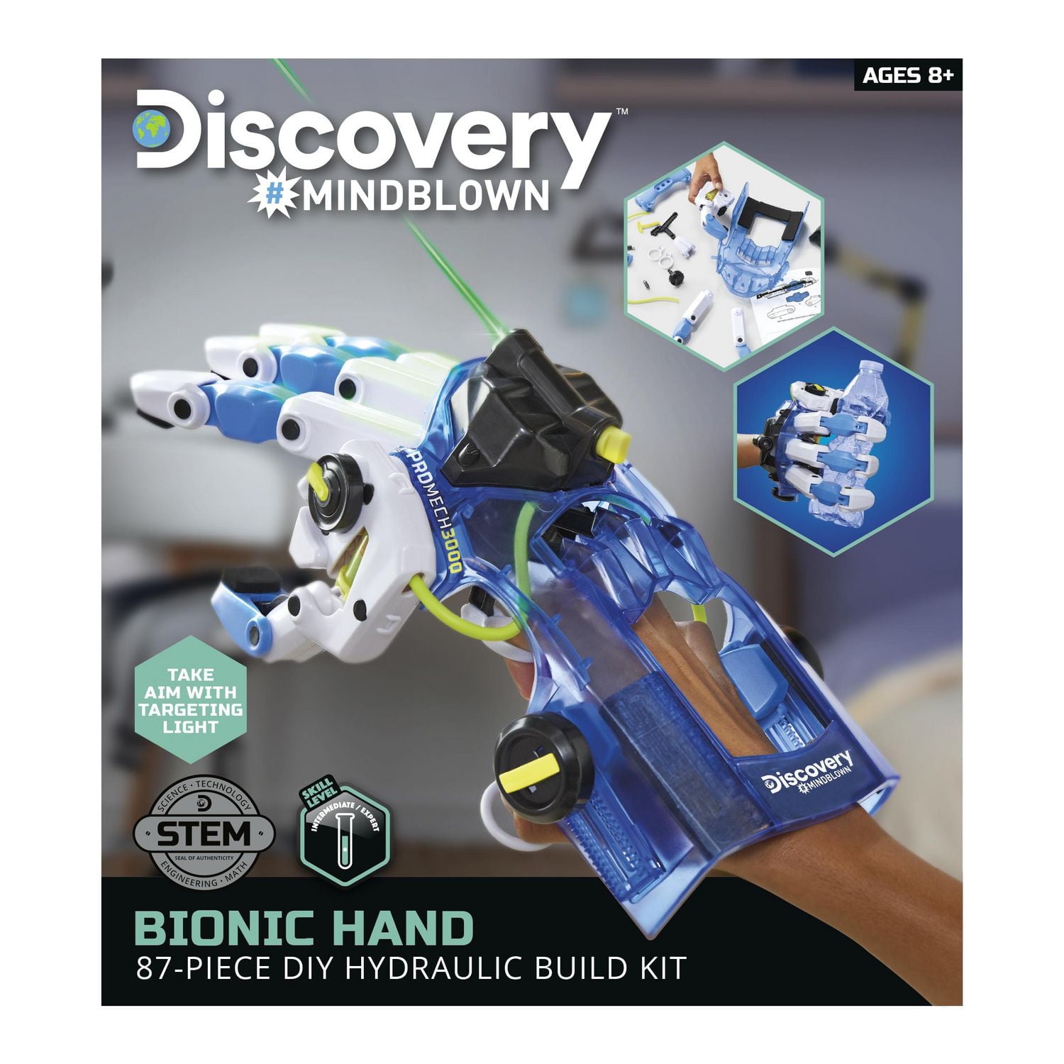 Discovery™ #Mindblown Bionic Hand 87-Piece DIY Hydraulic Build Kit, Bionic Hand