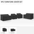 thumbnail image 4 of Funda para muebles Crosley, impermeable, para patio, 4 piezas, color negro, 4 of 8