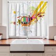 thumbnail image 2 of Ambesonne Modern Kitchen Curtains, Digital Media TV Art, 55"x39", Multicolor, 2 of 3