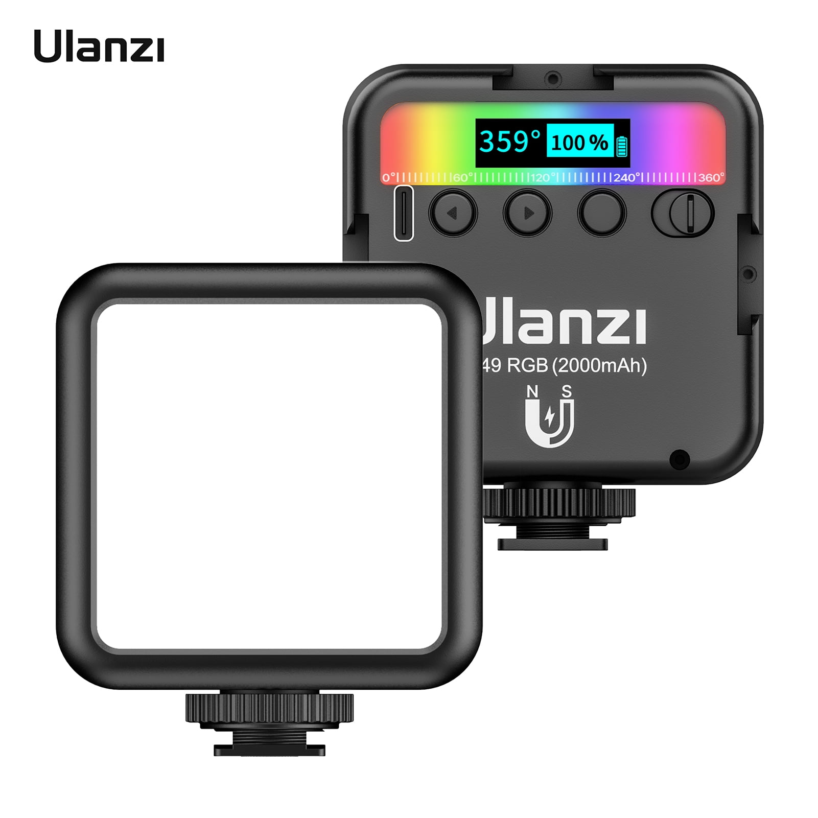 ULANZI VL49 Mini LED Luz de Vídeo Cámara de Teléfono Batería incorporada Lámpara de relleno