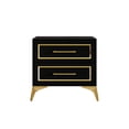 thumbnail image 2 of Castle Place Glam 2-Drawers Nightstand, Black, 2 of 8