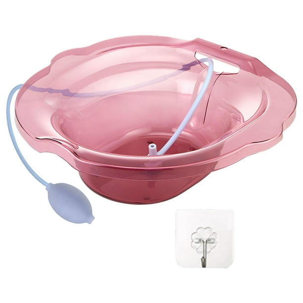 Inodoro con bidé para baño de asiento, fácil de guardar y antidesbordamiento para el cuidado posparto. Rojo