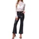 thumbnail image 2 of INSPIRAR CHIC Blusa de Mujer de Malla Transparente Cuello Alto de Manga Larga con Encaje Floral S Blanca, 2 of 6