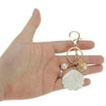 thumbnail image 4 of Unique Bargains Fashion Pearl Shell Handbag Charm White 1 Pc, 4 of 5