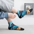 thumbnail image 4 of Salouo Colorful Underwater Shark Pattern Unisex Middle Tube Socks,Middle-Finger Knee High Socks Over The Calf Tube Stocking Crew Stockings for Women and Men Tube Socks, 4 of 8