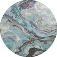 thumbnail image 2 of Addison Rugs Mayfield Premium Machine Washable Transitional Abstract Teal Round Rug, 8' x 8', 2 of 6