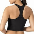 thumbnail image 4 of Hanes Originals Women's Racerback Crop Tank Top with Built-In Bra, 3-Pack Black/Black/Black L, 4 of 6