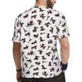 thumbnail image 2 of Wukai Poodle Dog Print Men's Short-Sleeved Mesh T-Shirt,Quick-Dry Short Sleeve Workout T-Shirt-XX-Large, 2 of 8