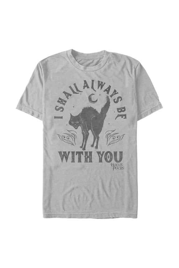 Men's Hocus Pocus Binx Always With You  Graphic Tee Silver Small