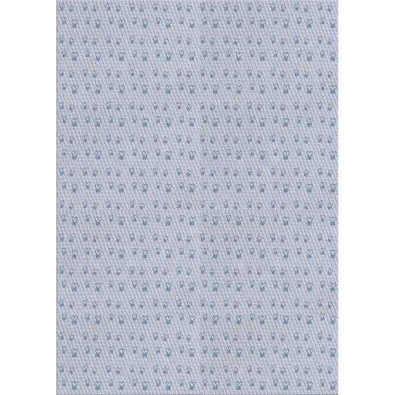 Ahgly Company Machine Washable Indoor Rectangle Transitional Lavender Blue Area Rugs, 8' x 10'