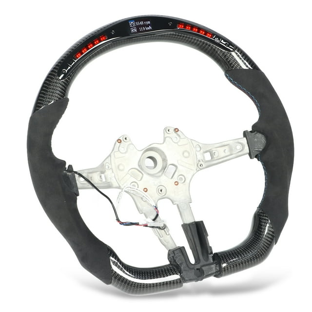 Steering Wheel Replacement,Carbon Fiber LED Display Car Steering Wheel Racing Steering Wheel State-of-the-Art Design