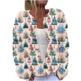 thumbnail image 2 of Fartey Ugly Christmas Sweater for Women Cute Xmas Open Front Sweaters Dressy Casual Button Down Cardigans Fall Winter Long Sleeve Knitted Outwear Coat S-5XL, 2 of 5