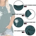 thumbnail image 5 of XCHQRTI Women's Dragonfly Tee Shirts Plus Size Graphic Tshirts Flower Oversized Tops with Dragonflies Short Sleeve, 5 of 10