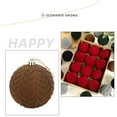 thumbnail image 5 of 3.15in Christmas Tree Ornaments Velvet Balls - Pack of 12pcs Shatterproof Xmas Bulbs Christmas Decorations Set For Holiday Wedding Halloween Decorations, 5 of 9