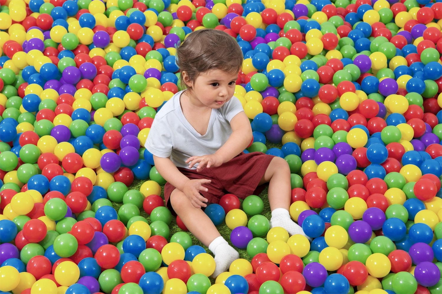 60 Balles En Plastique Multicolores Pour Piscine à Balles - 5,5 Cm - Jouets Sensoriels Enfants - Pour Bac à Balles, Jeux, Décoration - 4