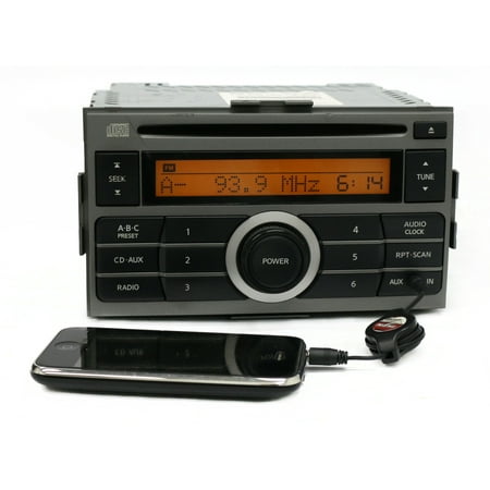 2012 Nissan Sentra Radio 2007-09 Nissan Sentra AM FM Radio Receiver Single Disc CD w Aux Input 28185ET000 - Refurbished ()